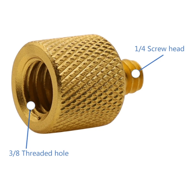 

All Metal 1/4 Turn 3/8 Color Metal Adapter Screw Microphone Microphone Bracket Conversion Adapter Screw