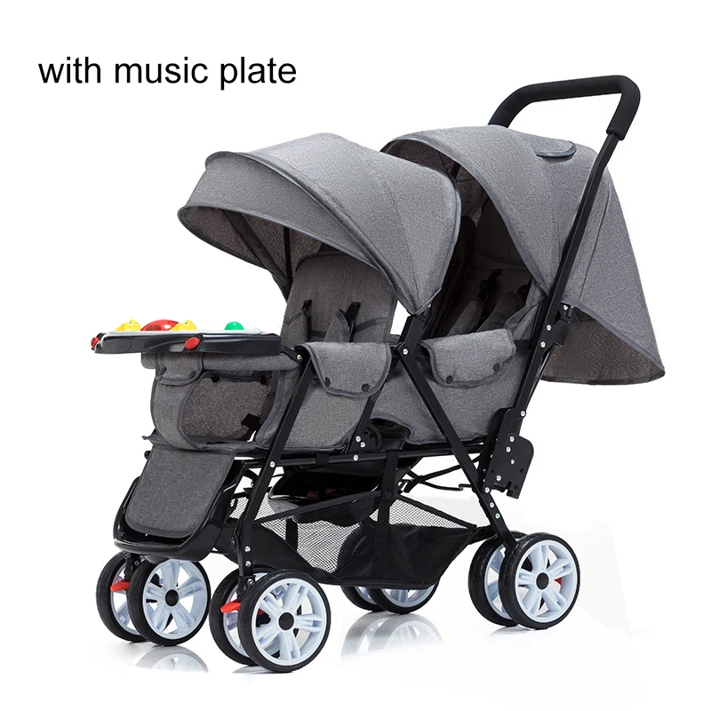 Light Weight Twin Baby Stroller Newborn Twins Double Umbrella Stroller Can Sit and Lie Baby Carriage Infant Pram Travel Carts