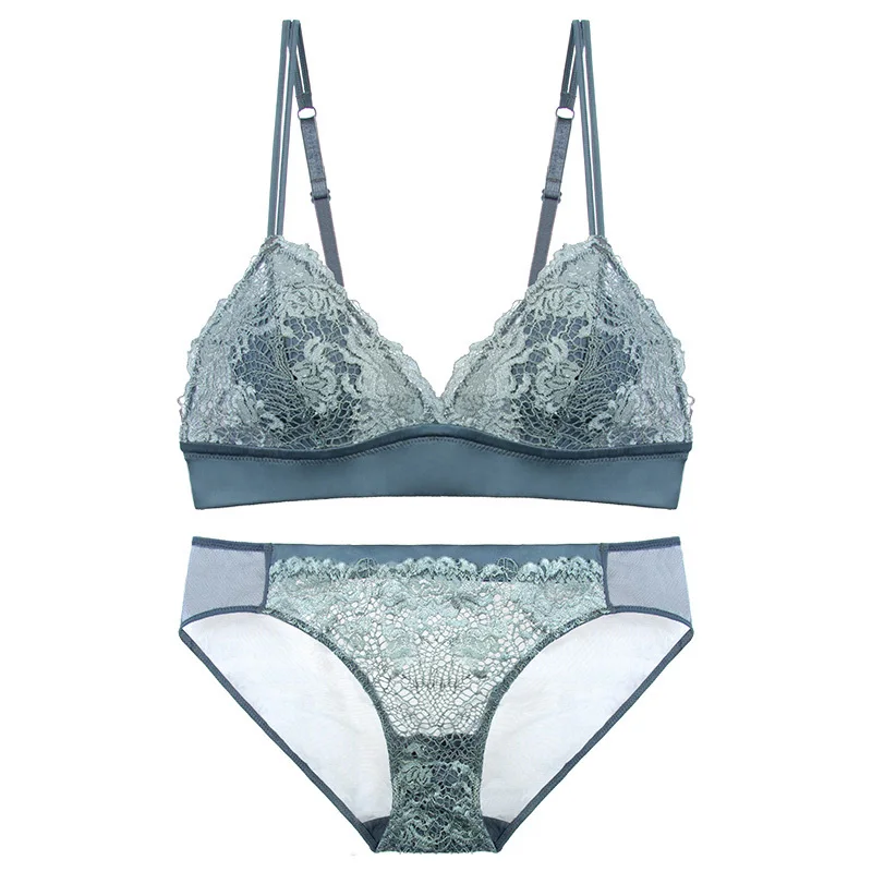 Комплект нижнего белья с бюстгальтером соблазнительные тонкие кружевные