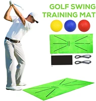 1pcs 30x60cm golf training swing mat hitting batting detection mark trace mat golf practice training aid game3 balls