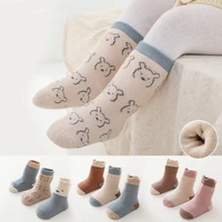 0 5 years newborn terry socks thick cute cartoon baby socks boys girls cotton socks non slip loose mouth warm kids socks