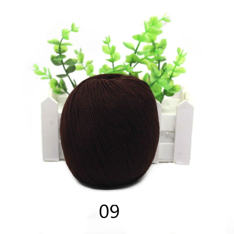 A09 20pcs 20 шт вязальная пряжа lanas para tejer кроше хлопчатобумажная пряжа для вязания 60% шелковая волоконная лампа 40% кожа бархат - Цвет: A09 20pcs
