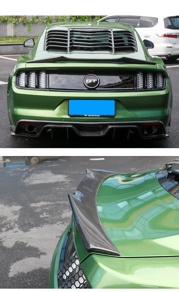 В Стиль для Ford Mustang 2 двери купе углеродного волокна задней панели из углеродных волокон спойлер Mustang крыло спойлера