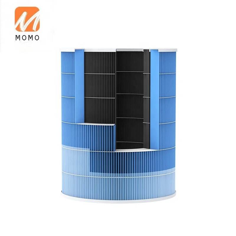 

Replaceable cylinder filter for hepa filter with activated carbon