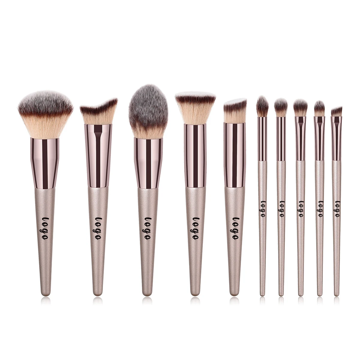 Набор косметических кистей для макияжа 10 шт. индивидуальный логотип Премиум