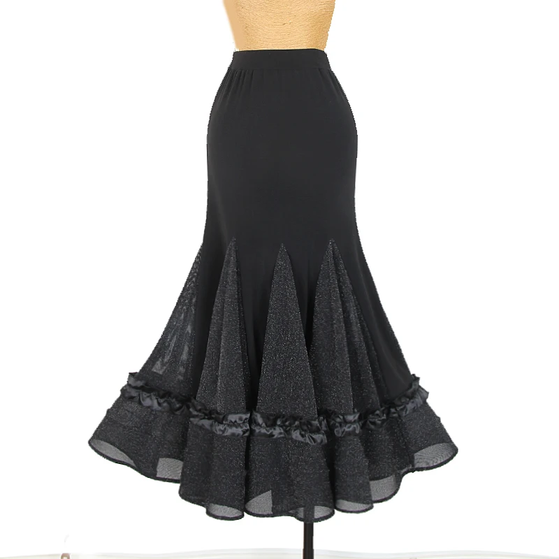 Бальные Танцы юбка Для женщин вальс танцевальный костюм Танго выступление юбки