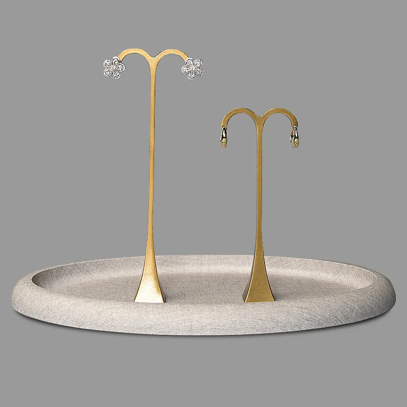 Light luxury metal earrings shelf display stand earrings earrings hanging window display jewelry props