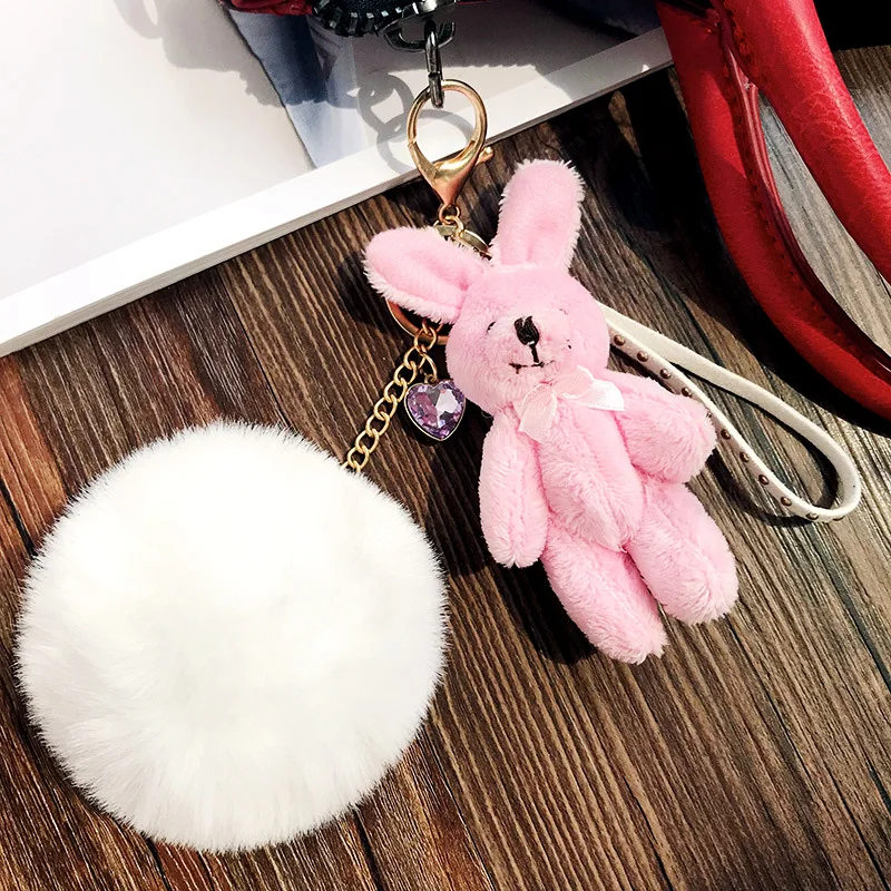 Милый плюшевый брелок Kawaii мультяшный мишка кукла для ключей женская сумка