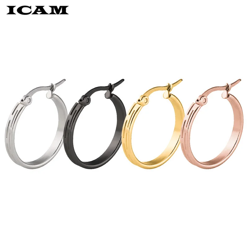 Серьги-кольца ICAM 4 цвета | Украшения и аксессуары