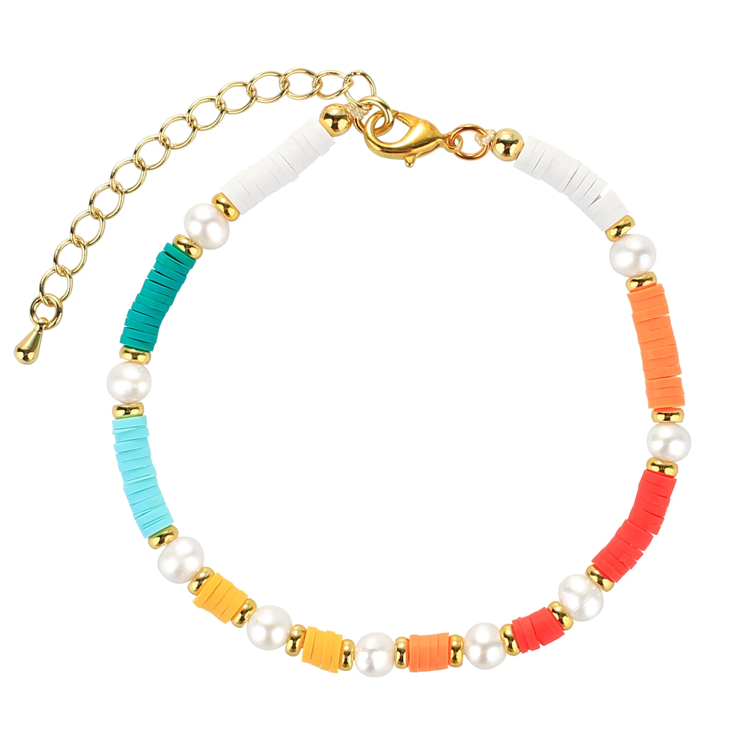 

QUANCHI 2021 New Friendship Bracelets Boho Shell Pearl Beads Strand Bracelets Women Charm Link Bracelets Jewelry