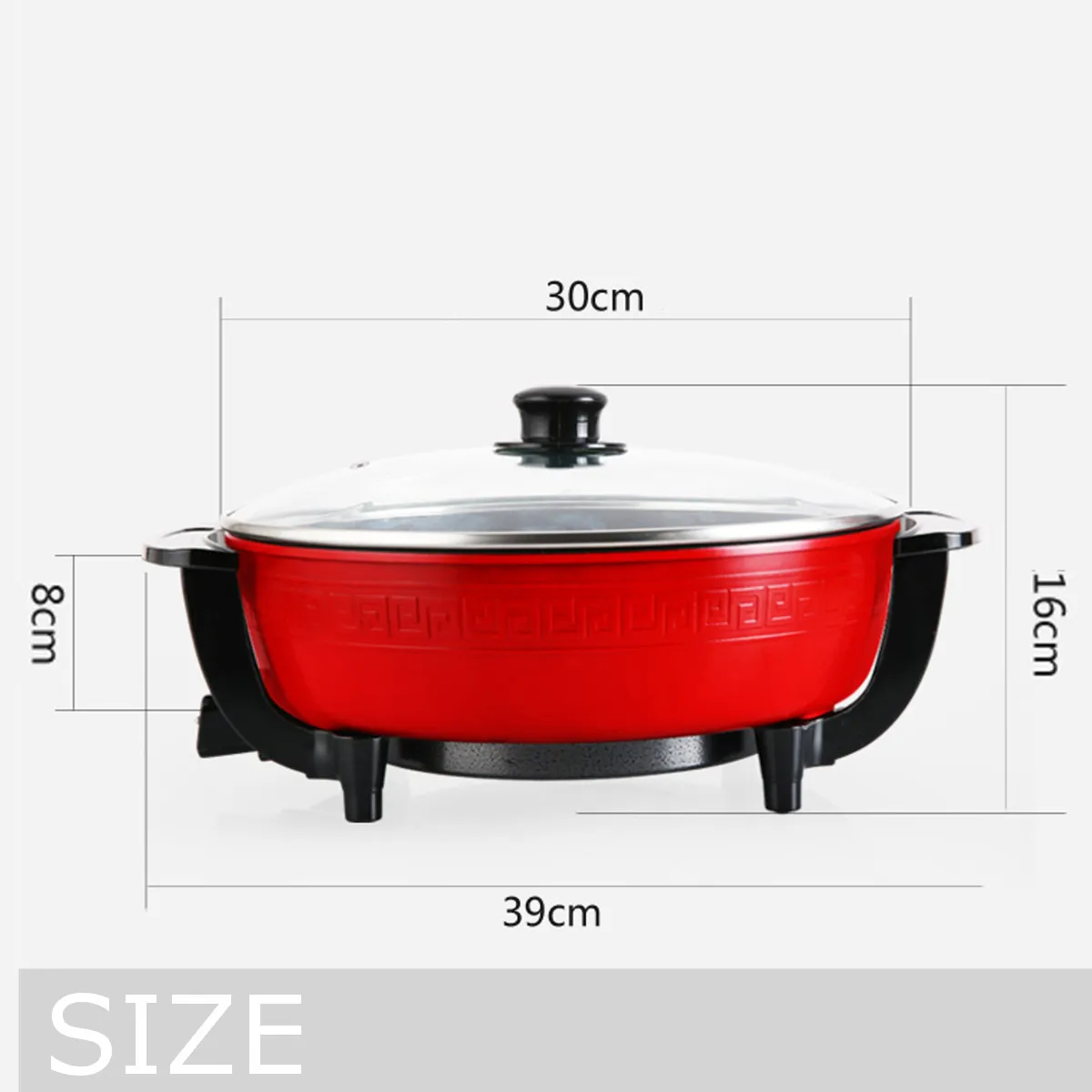 

1300W Electric Hot Pot double Soup pots Shabu Cookware 6L Kitchen indoor Smokeless Pots Non Stick Induction Cookers 220V