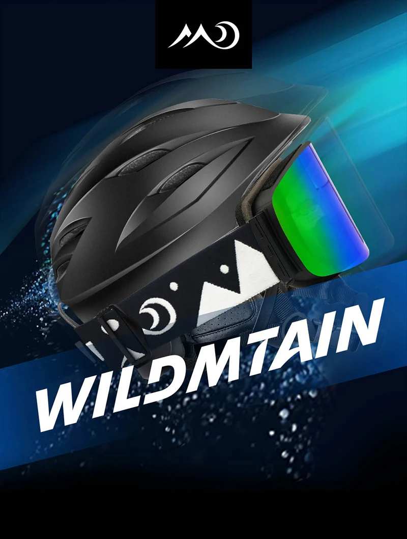 WILDMTAIN очки горнолыжные, зимние противотуманные очки, двухслойные лыжные очки, УФ-защита, для спорта на открытом воздухе, молодежные мужские и женские лыжные очки