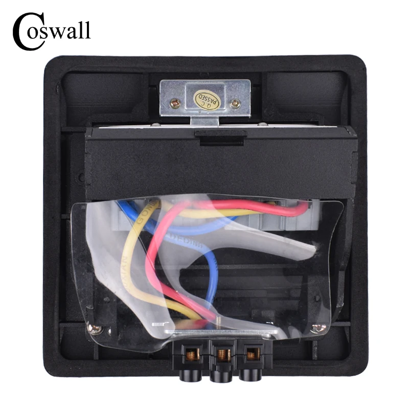 Coswall все Алюминий черный металл Панель бесшумный во всплывающем окне слово