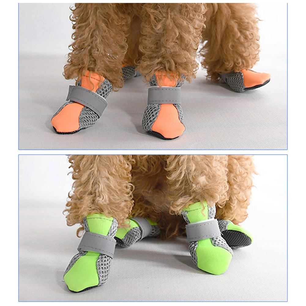 4 шт./компл. обувь для домашних питомцев защитные ботинки собак отражающие
