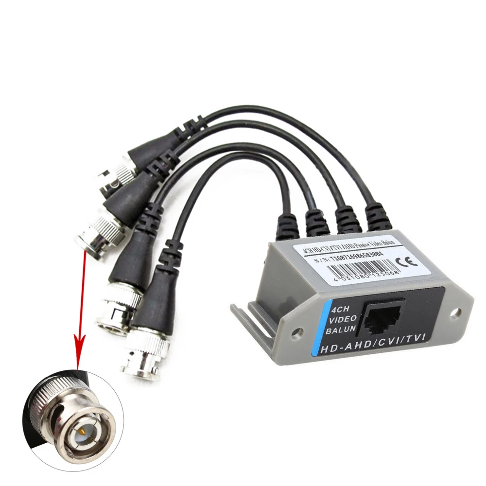 NEOCoolcam 4CH HD пассивный видео Balun трансивер BNC к UTP RJ45 CCTV через витые пары для AHD TVI CVI