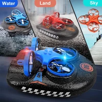 2 4g 3 in 1 amphibious fly drift car rc hovercraft speed boat rc stunt car toys gift for kid outdoor models car