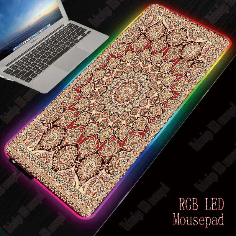 Игровой коврик для мыши MRGBEST в стиле Персидского коврика с RGB светодиодный