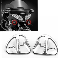 2pcs chrome motorcycle fairing martini air intake grills decoration parts for honda gold wing gl1800 2001 2011 abs plastic