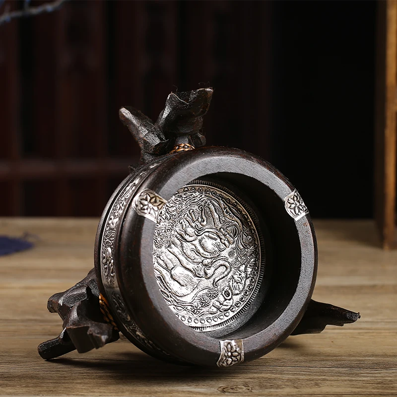 Новогодняя винтажная деревянная пепельница для автомобиля предметы интерьера