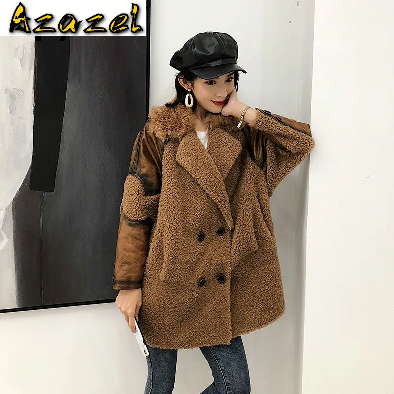 

Real Fur Coat Streetwear Wool Jacket Autumn Winter Coat Women Clothes 2020 Korean Vintage Tops Sheep Shearling Abrigo Mujer 3273