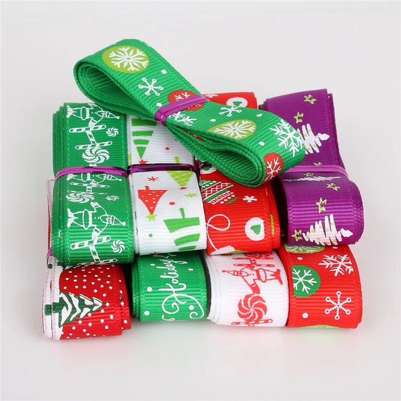 Атласные ленты в новогоднем стиле 6 ярдов/пакет 10/15/25 мм|ribbon ribbon|ribbon satin ribbonribbons for