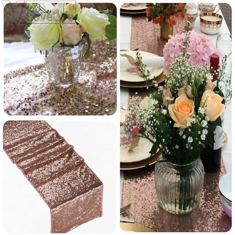 5 шт. розовое золото/серебро/золотые блестки настольная дорожка для