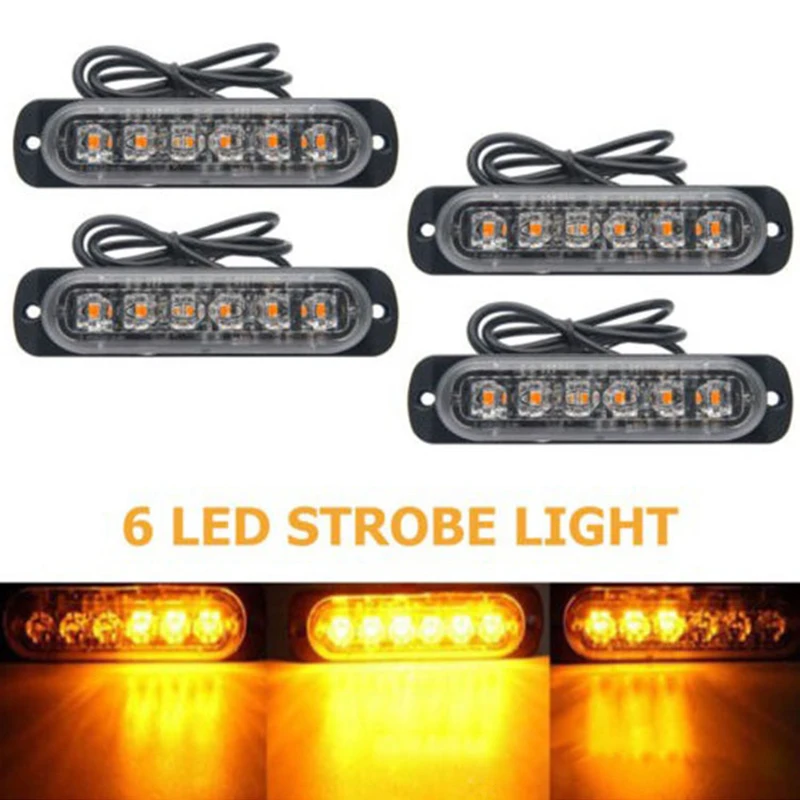 

Emergency Strobe stroboscope warning side marker Blinking Amber LED Light Bar police Flash good 12/24V light for car& vehicles