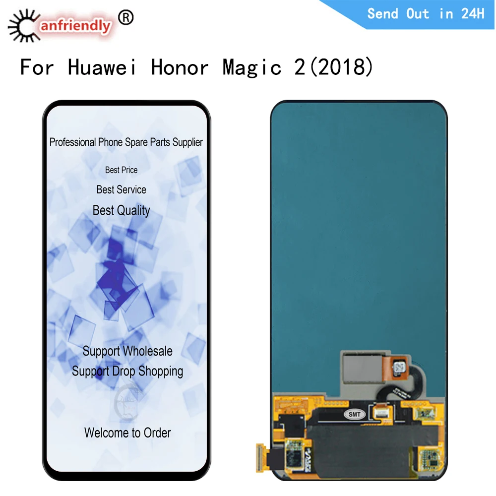 Magic2 LCD Display For Huawei Honor Magic 2 TNY-AL00 LCD Display Touch Screen Digitizer With Frame Assembly LCD For Honor Magic2