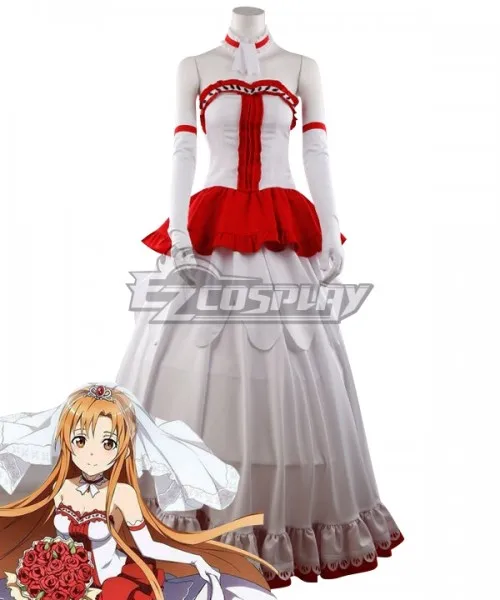 

Женское свадебное платье с изображением меча САО юуки Асуна, костюм для Хэллоуина, карнавала, вечерние, косплея, E001