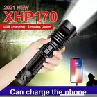 XHP170 светодиодная вспышка светильник 18650 USB Перезаряжаемые светодиодный фонарь зум светодиодный тактический вспышки светильник XHP90 Фонари самый мощный Кемпинг ручной фонарь
