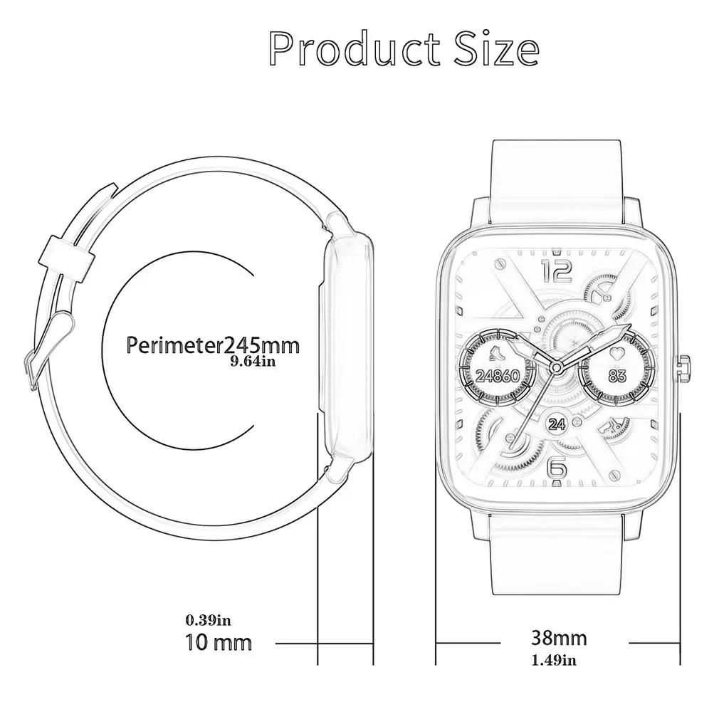 

H80 IP67 Men Women Smart Watch Heart Rate Detection Bracelet Waterproof Long Sleep Modes Sports Fitness Watch