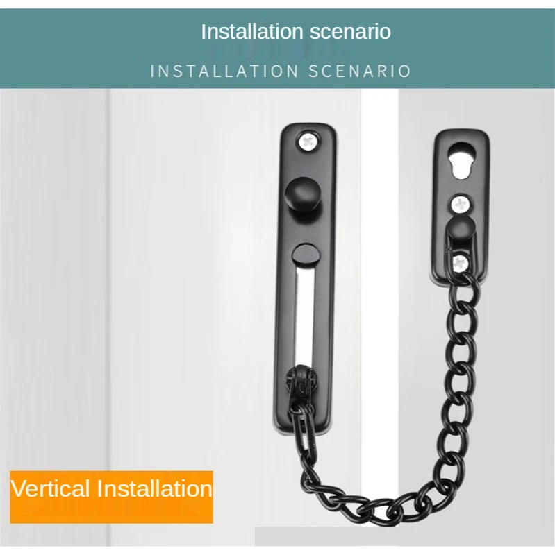 Замок-цепочка для дверей с защитой от кражи замок дома без перфорации |