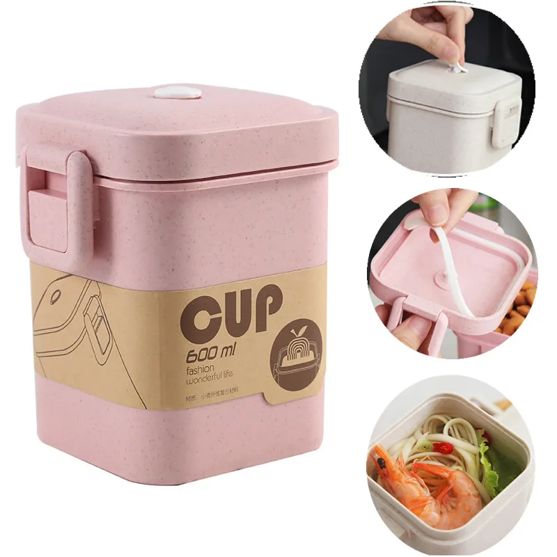 600 мл суп коробка запаянный герметичный Детские Ланч бокс экологически чистый