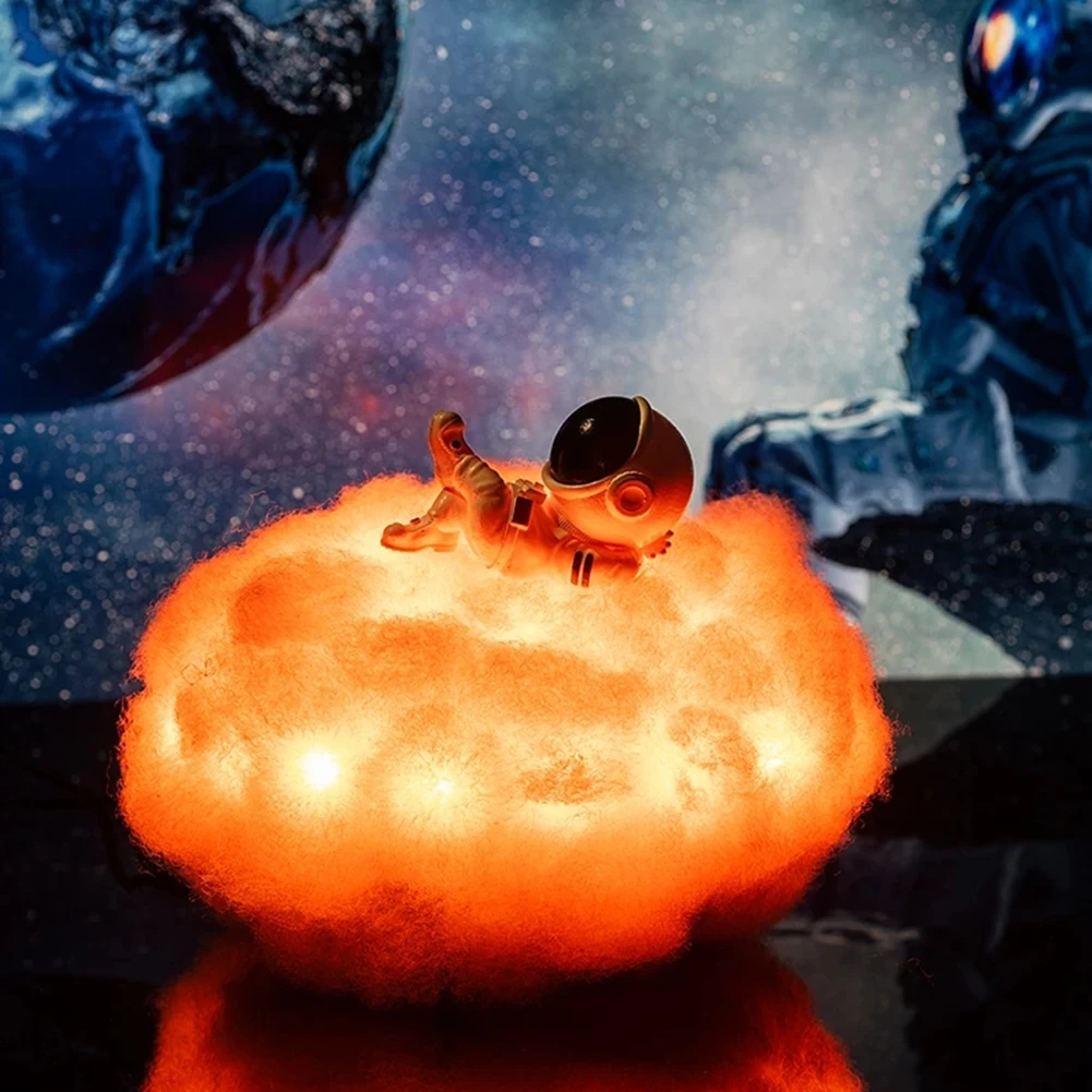 

2021 Creative New LED Colorful Clouds Astronaut Lamp With Rainbow Effect As Children's Night Light Gifts