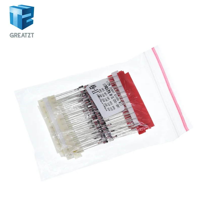 Диод Зенера GREATZT 140 шт. 1/2 Вт 0 5 3 3-30 в 14 значений * 10 = набор ассортименте новый