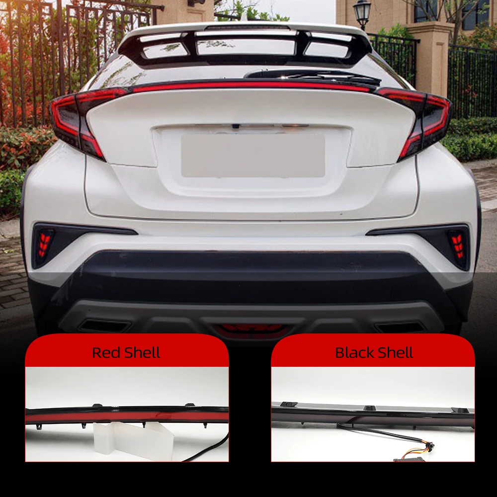 Для Toyota CHR 2016 2017 2018 2019 задний бампер багажник фонарь светодиодный отражатель стоп