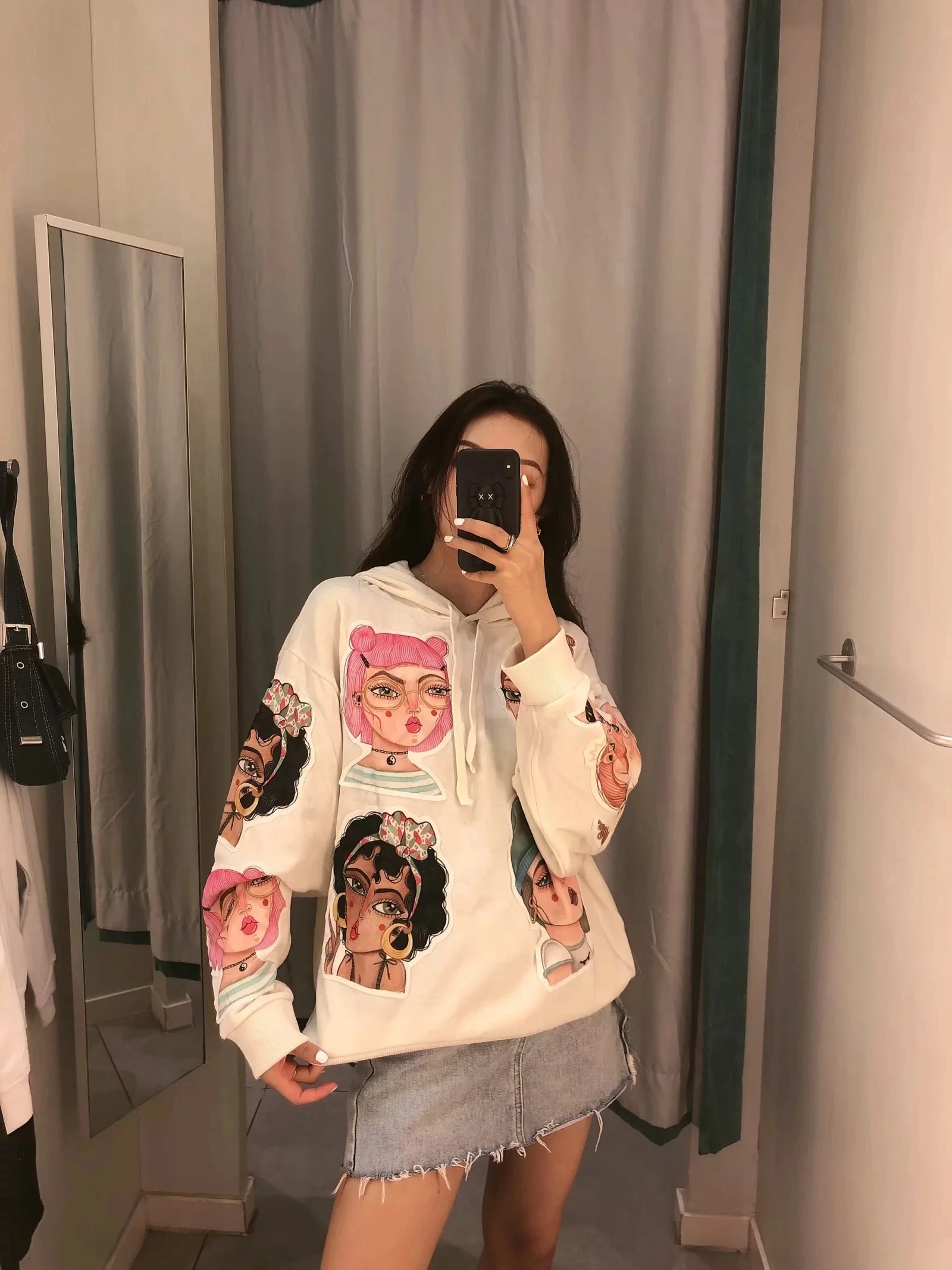 Художественная серия пальто осень зима с капюшоном Jumperfashion пуловер уличная мультяшная толстовка женская одежда толстовка
