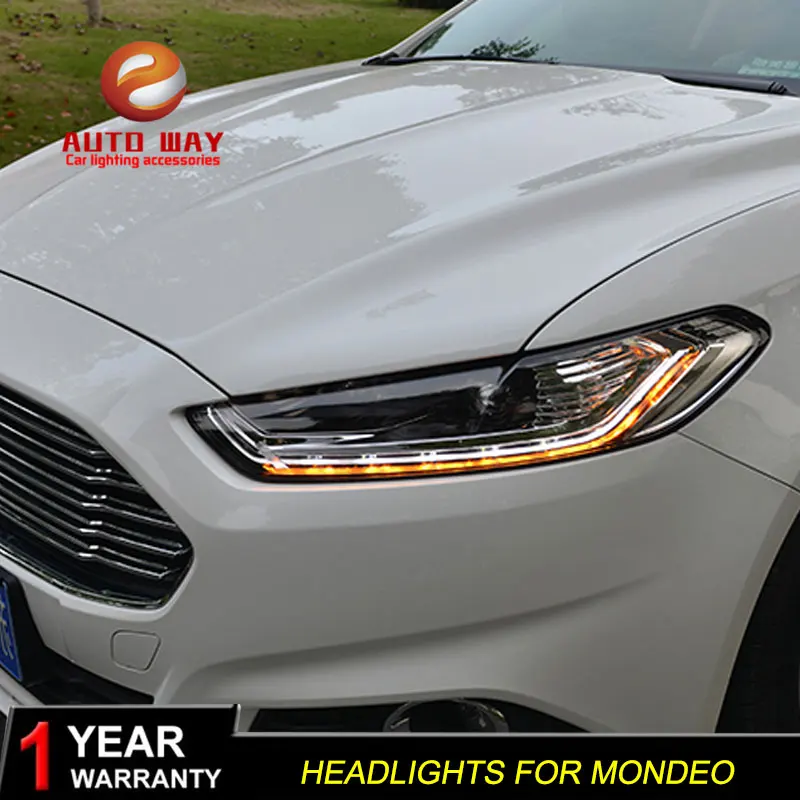 Автомобильный Стильный чехол для Фар Ford Fusion mendeo 2013 2016 светодиодные фары Dynami DRL