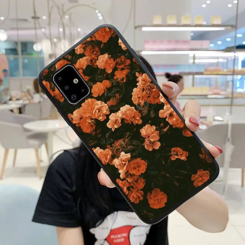 

Retro flowers chrysanthemum leaves Phone Case For Samsung A6 A7 A8 A10 A11 A20 A21 A30 A31 A40 A50 A70 A80 A91 Plus S E Cover