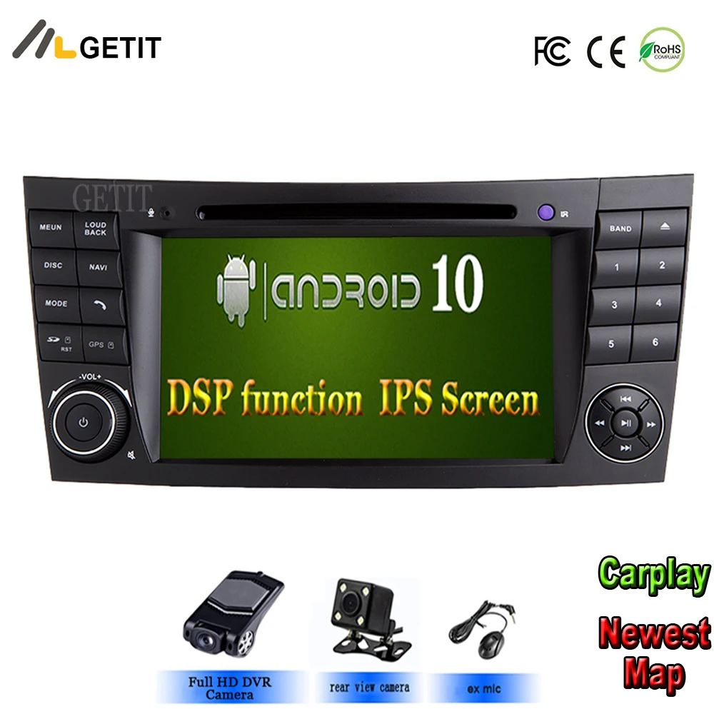 Автомобильный мультимедийный DVD плеер с чипом DSP Android 9 0 для Mercedes/Benz W209 W463 W219 W211