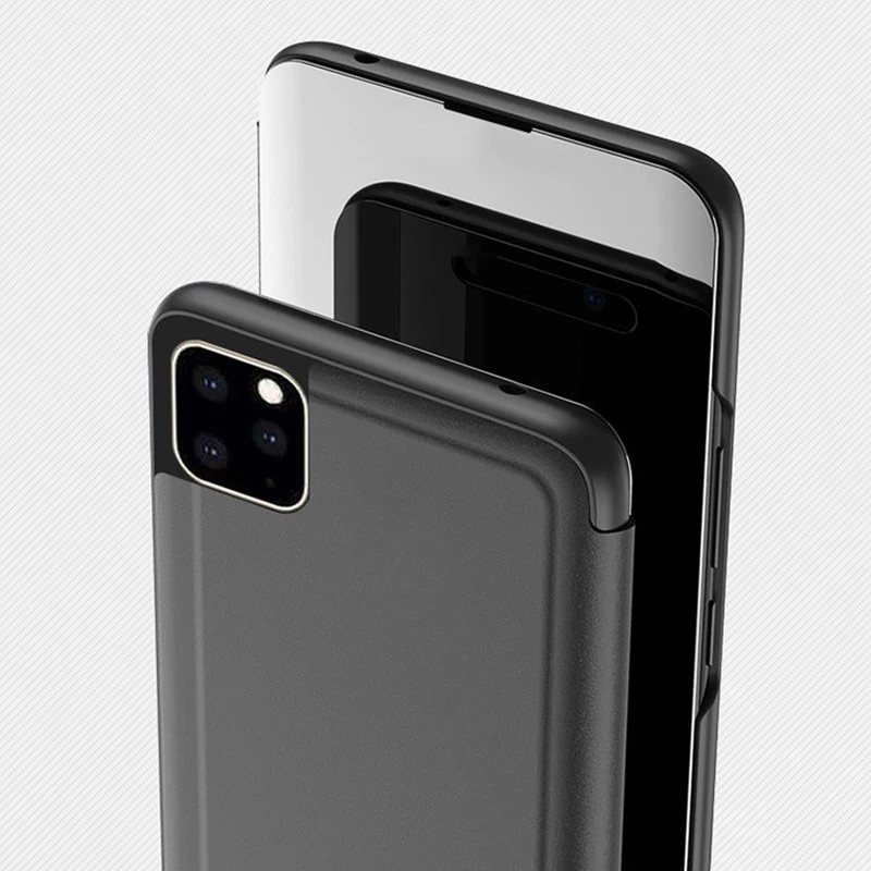 Роскошный умный зеркальный флип чехол для телефона iPhone 6 6S Plus 7 8 X XR XS 11 Pro Max
