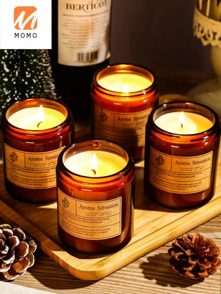 

Ароматерапевтическая свеча, Успокаивающая и помогающая сну, домашняя спальня, комната, очищающая воздух, Романтический аромат, подарочная ...