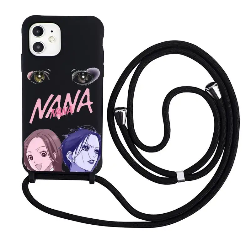 

NaNa osaki japanese anime Phone Case Necklace Lanyard for iPhone 12 11 8 7 se 2020 mini pro X XS XR MAX Plus