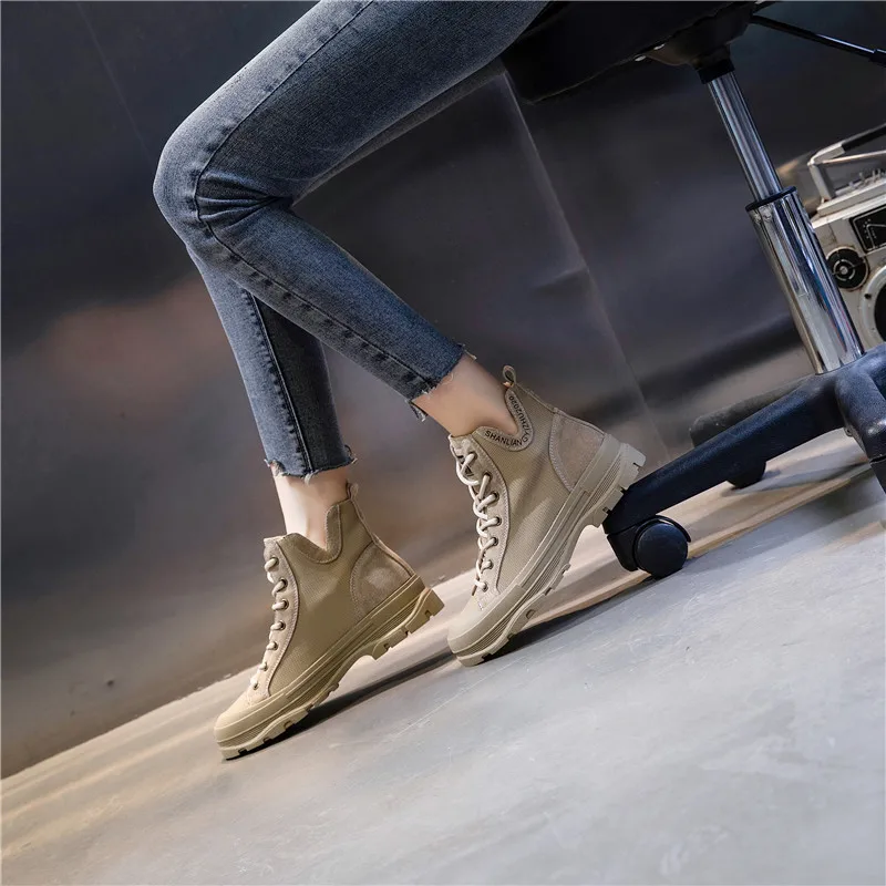 Новинка 2020 кожаные ботинки Martin женские осенне зимние короткие в британском ретро