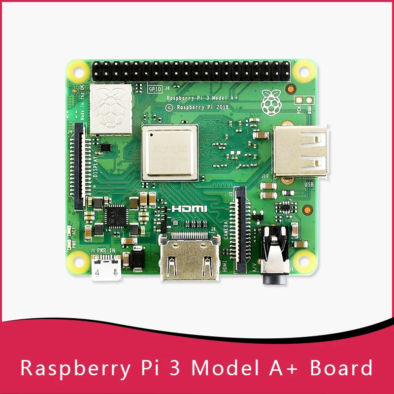 Новый четырехъядерный процессор Raspberry Pi 3 Model A + Plus BMC2837B0 512M RAM 3A с Wi-Fi и Bluetooth |