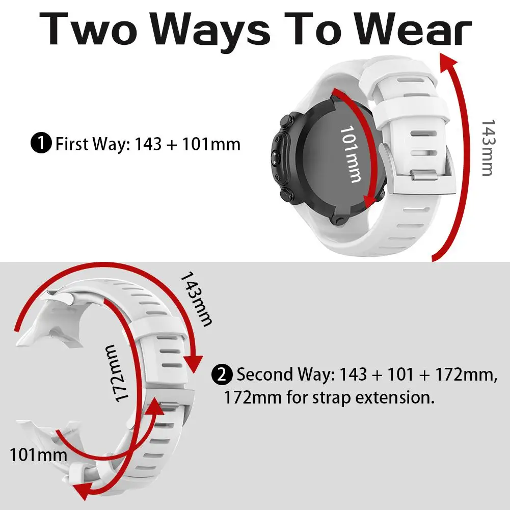Силиконовый сменный ремешок на запястье для часов SUUNTO D6 D6i Novo работающие под