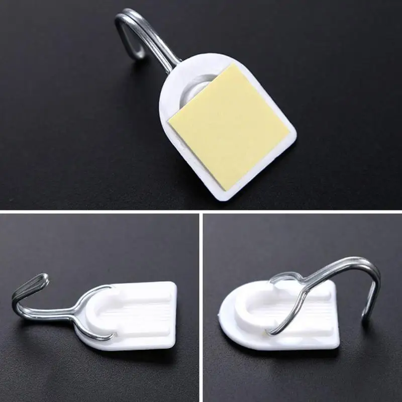 6pcs/box New Multifunctional White Traceless Wall-mounted Versatile Nail-free Sticky Hooks Household Kitchen Bathroom Tools | Дом и сад