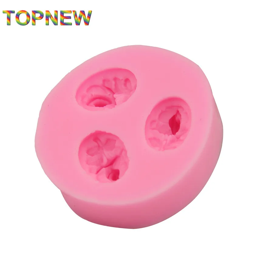 3 шт. 3d силиконовые формы для цветов желто сахарные конфеты мыла кухонная посуда