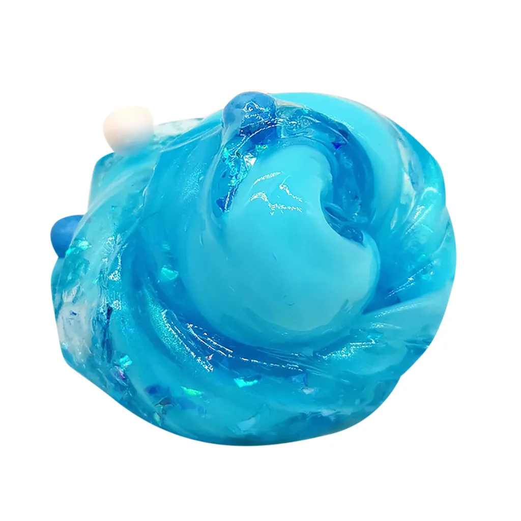 Дети смешивания DIY облако конфеты блесток слизи мягкий не липкий Кристалл грязи