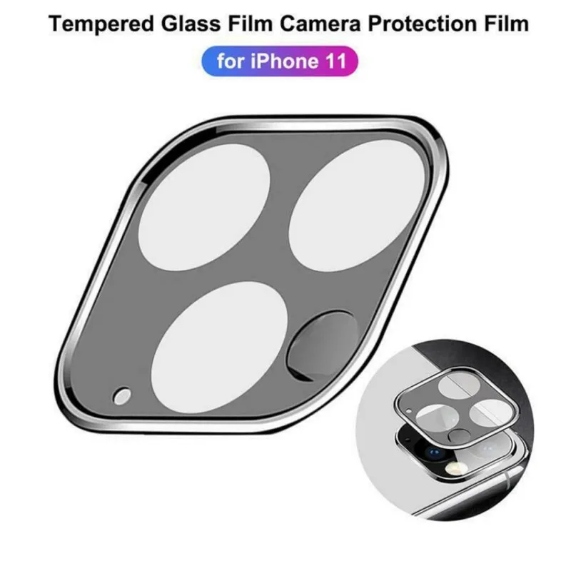 Закаленное стекло 9D для iPhone 11 Pro Max Защитная пленка объектива камеры алюминиевый